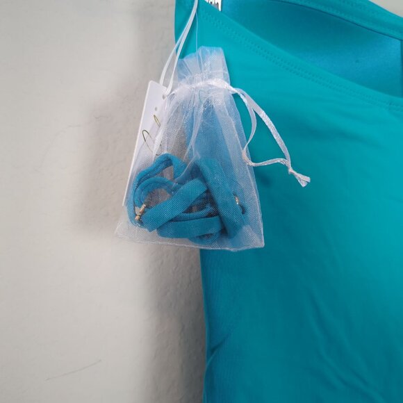 Anne Cole Women's Live In Color Twist Front Shirred One Piece blue Swimsuit Sz 6 - Picture 10 of 10